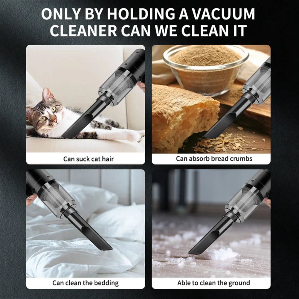 Handheld Portable Small Vacuum Cleaner Multi-Purpose Use for Cars and Household Compact Pump for Easy Cleaning