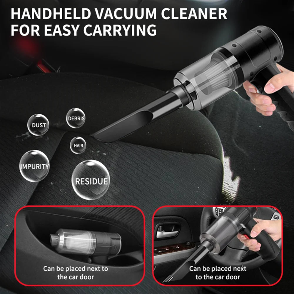 Handheld Portable Small Vacuum Cleaner Multi-Purpose Use for Cars and Household Compact Pump for Easy Cleaning