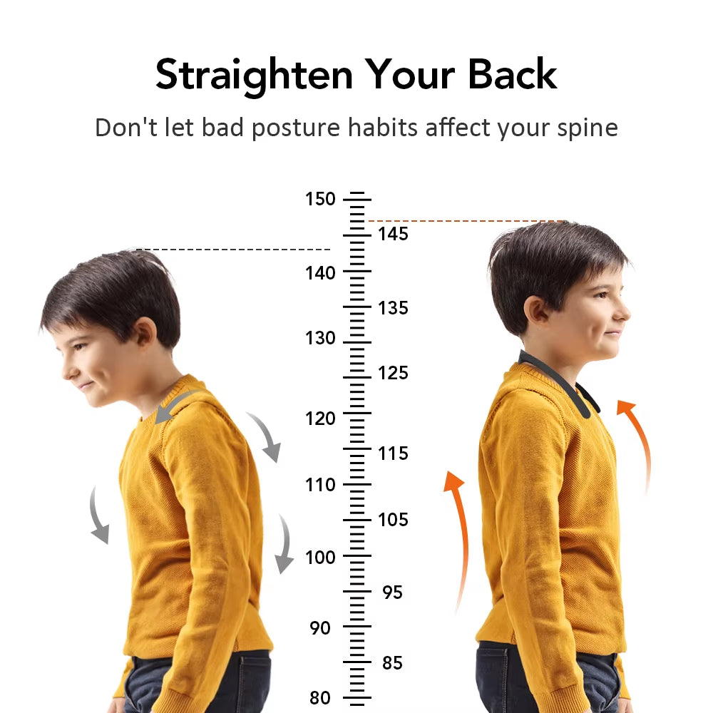 Smart Posture Corrector Back Posture Reminder Neck Hump Correct Realtime Scientific Posture Training Monitoring for Adult Kids