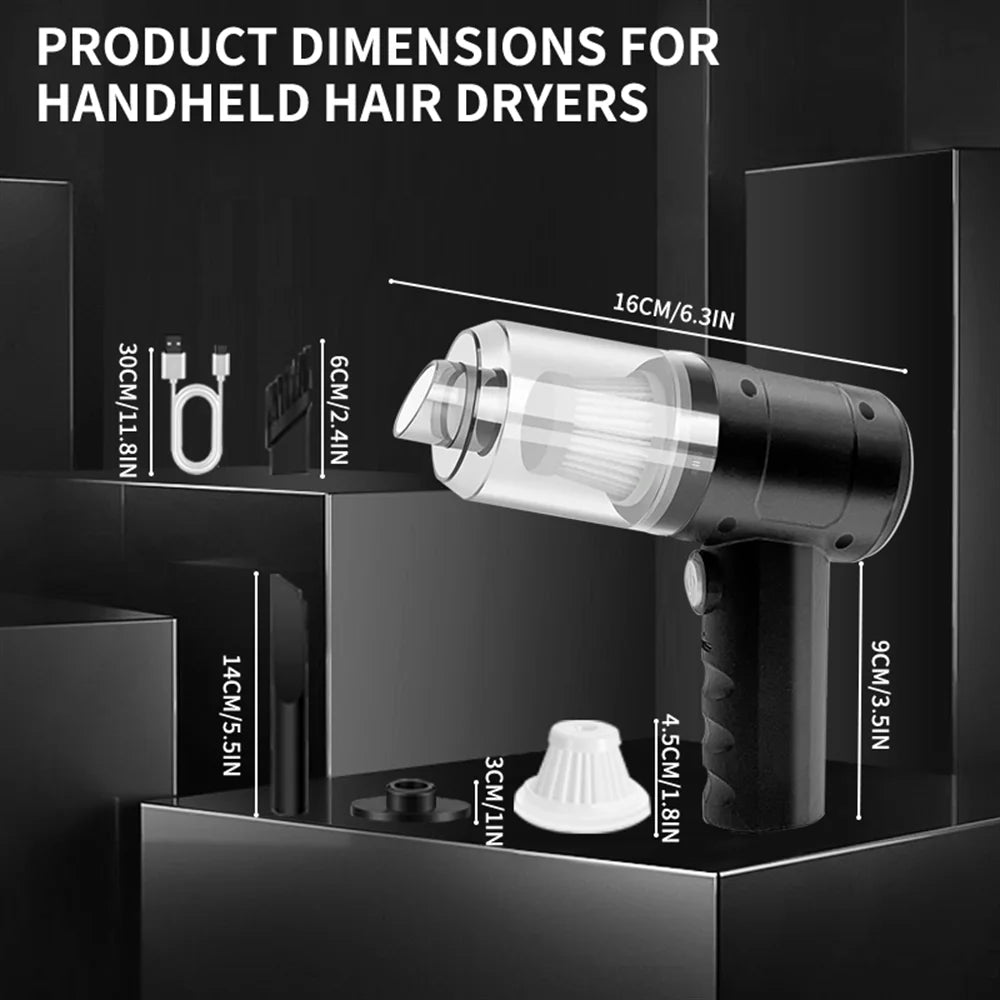 Handheld Portable Small Vacuum Cleaner Multi-Purpose Use for Cars and Household Compact Pump for Easy Cleaning